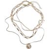 Urban Classics Unisex Coin Layering Necklace gold, one size