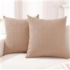 CYCMACO Federe Cuscini Divano 2 Pezzi 60x60, Copricuscini Divano Per Salotto Soggiorno, Federa Cuscino Con Cerniera Invisibile, Moderno Federa Cuscino, Per Domestica Camera Da Letto, Rosa