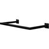 eSituro Appendiabiti a Parete Rettangolo, Appendiabiti da Parete, in Tubo Industriale, Salvaspazio, per Corridoio Cucina Soggiorno Bagno, Portata 50 kg, 64x6,5x30 cm, Nero