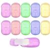 TIMESETL 10Pz Scatole Portasapone Portatili 200 Foglie di Sapone, Sapone da Viaggio Portatile Mini Carta Saponosa, Portatile Saponette Lavaggio per Viaggi, Campeggio, 20 Foglie di Sapone per Scatola