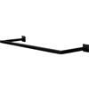 eSituro Appendiabiti a Parete Rettangolo, Appendiabiti da Parete, in Tubo Industriale, Salvaspazio, per Corridoio Cucina Soggiorno Bagno, Portata 50 kg, 114x6,5x30 cm, Nero