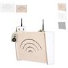 MOE UHANE Copertura per router Wi-Fi, copertura per router, scaffale per router con copertura scorrevole, organizer per area router, scatola per modem e router, custodia per router, montaggio a parete