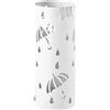 WOLTU SST01ws Portaombrelli Supporto da Appoggio per Ombrellone Contenitore Tondo in Ferro Bianco