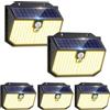 nipify nifipy Luce Solare LED Esterno, Faretto LED da Esterno Solare, 138 LED Lampada Solare da Esterno con Sensore di Movimento, 3 Modos IP65 Impermeabile Luci Solari da Giardino, per Parete Garage 5 Pezzi