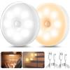 daphomeu 2 Pezzi 8 LED Luce Notturna LED Ricaricabile USB, Luce a induzione Interna, Luce Notturna Sensore Movimento, per Armadietto, Scale, Cucina, Corridoi, Camera