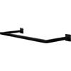 eSituro Appendiabiti a Parete Rettangolo, Appendiabiti da Parete, in Tubo Industriale, Salvaspazio, per Corridoio Cucina Soggiorno Bagno, Portata 50 kg, 94x6,5x30 cm, Nero