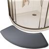 AYWTIUN Tappeto doccia curvo Tappetino for porta del bagno curvo, tappetino assorbente doccia, piedi WC e ispessito(Gray)