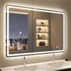 STARLEAD 100x70 cm Specchio-Bagno-con-Luce, Specchio-Retroilluminato-Bagno con Antifog, 3 Colori Luce, Dimmerabile, Memoria, IP44 Vetro Temperato HD Specchio-LED, Orizzontale/Verticale