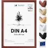 Heimlich® - Cornice per Foto - A4 21x30 cm, Legno Ayous, Mogano - Cornici per Documenti Certificati Diplomi con Copertura in Plastica - Parete/Tavolo