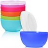 idea-station Neo ciotole plastica 6 x 12 cm / 350 ml - colorati - con Coperchio - ciotole cucina infrangibile - ciotola colazione senza BPA