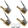 URAQT 4 Pezzi Connettore Valvola Mandrini Pneumatica Universale, 8mm Air Chuck Pneumatico per Auto Adattatore a sgancio rapido in Ottone Clip-on, per Gonfiatori Pompa d'Aria Compressore Macchina