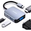 BENFEI HUB USB C 4in1,Multiporta Adattatore USB C con 4K HDMI/ 1080P VGA/ 5 Gbps USB 3.0 Porta dati/Tipo C 60W Power Delivery,per iPhone 15 Pro/Max MacBook Pro/Air 2023 iPad Pro iMac S23 XPS17,Grigio