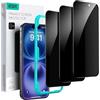 ESR Pellicola Privacy per iPhone 16/ iPhone 15, Vetro temperato Anti Spia, Facile Strumento di Installazione, Bordi Micro-curvi, Compatibile con Le custodie, 3 Pezzi