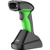 NETUM Scanner Barcode Industriale 1D 2D Bluetooth con Base di Ricarica Lettore Wireless Batteria 2600mAh Resistente alla Polvere Hands Free Compatibile con PC e Smartphone (2D-RD1950)