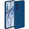 Oneflow - Cover morbida in silicone, compatibile con Samsung Galaxy S21 FE 5G, con bordo rialzato per la protezione dello schermo, a doppio strato, colore: blu opaco