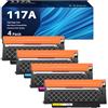 INK4U 117A W2070A Cartuccia Toner Compatibile con HP 117A Color Laser MFP 179fnw 150nw 178nw 150a 178nwg 179fwg (Nero Ciano Giallo Magenta, 4-Pack)