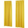 Deconovo Tende Camera da Letto 2 Pezzi Coprente Oscuranti Termiche Isolanti Tende Soggiorno Moderne Elegante con Nastro per la Casa 140x138 CM Giallo