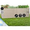 Blumfeldt Fioriera da Esterno, Mini Orto Verticale Rialzato per Balcone e Giardino, per Piantine, Impermeabile 1200L, 200 x 60 x 100cm (Argento)