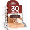 Eurocali 30 Grucce Appendiabiti con Pinze per Gonne Jeans Pantaloni in Legno Naturale 13x33cm - RealGruccia Gancio Girevole 360° in Metallo Resistente Clips Regolabili Salvaspazio e Robuste - Finitura Lucida