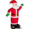 Monzana Babbo Natale Pupazzo Gonfiabile XXL 250cm Illuminazione Luce LED Regalo Natalizio Decorazione Esterno