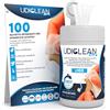 Udivita 100 Salviette per Apparecchi Acustici Detergenti e Umidificate Udiclean - in Dispenser Richiudibile Salva Umidità - Maxi Salviette Super Resistenti Pulizia Profonda e Asciugatura Rapida