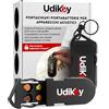 Udivita Portabatterie per Batterie Apparecchi Acustici Tipo 10 13 312 con 6 Alloggi PR41 PR48 PR70 - UdiKey Apertura Rapida Chiusura Sicura - Portachiavi Compatto 36x85x16mm - Portatile Viaggi Lavoro Sport