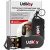 Udivita Portabatterie per Batterie Apparecchi Acustici Tipo 10 13 312 con 6 Alloggi PR41 PR48 PR70 - UdiKey Portachiavi 36x85x16mm - Apertura Rapida Chiusura Sicura Scocca Antiurto - Portatile Viaggi e Lavoro