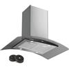 Klarstein Cappa Aspirante a Incasso 90cm, Cappa Cucina con Filtro, Cappa Cucina in Alluminio Lavabile in Lavastoviglie, Cappa Incasso con Flusso d'Aria 600m³/h, LED, Cappa Filtrante con Touch Control