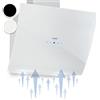 Klarstein Annabelle - Cappa Aspirante a Parete, Cappa da Cucina, Aspirazione o Ricircolo, 3 Livelli, fino a 650 m³/h, Vetro, Acciaio Inox, Panello Touch, Timer, 60 cm, Bianco