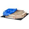 Outsunny Sabbiera per Bambini in Legno 139.5x139.5x21.5cm Color Legno