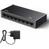UGREEN Switch di Rete Ethernet 8 Porte Splitter Gigabit Lan Velocità 10/100/1000 Mbps, Regolazione Duplex, Plug and Play, Hub RJ45 per TV/Laptop/Router/Monitor
