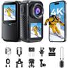 AIKER Action Cam 4k/5k Wifi Nuovo Aggiornato,Dash Cam Moto Lunga Durata Della Batteria/Eis/Impermeabile Fino A 30 M/Qualità Dellimmagine Ad Alta Definizione,Biciclette/Motociclette/Animali Domestici