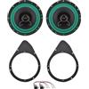 IPNOSIS Kit 2 Casse Posteriori IP-01165 Per Fiat 500 Dal 2007 Al 2016, 500C Dal 2009 In Poi, Con 2 Supporti Posteriori, 2 Connettori