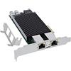 InLine® Scheda di rete Dual Gigabit, 2 x RJ45 1Gb/s, PCIe x4, PoE+ con piastra a basso profilo, 51125P