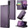 Idhiem Cover per Samsung Galaxy A56 5G in Pelle PU Premium, Custodia Portafoglio Flip Libro, Blocco RFID, Slot per Carte, Antiurto Wallet Cover con Funzione Supporto per Samsung A56 5G, Viola