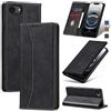 Jasonyu Cover per iPhone 16E/17E Flip Custodia in Pelle PU, Cover a Libro Portafoglio, Funzione Supporto, Magnetica, Slot Schede, TPU Bumper Caso Custodia (Nero)