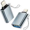 Zestiq Adattatore da Lightning a USB, Cavo Dongle Lightning Maschio a USB Femmina per iPhone 14 13 12 11 Pro Max/iPad, Adattatore OTG iPhone Supporta Chiavetta USB, Mouse, Tastiera, Fotocamera