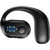 Frfik Auricolare bluetooths wireless - Auricolare singolo, auricolare wireless da 90 mAh - Auricolare V5.3 con 20-25 ore di conversazione, audio nitido e portata stabile di 10 m, ideale per chiamate, allena
