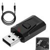 HENGBIRD Adattatore Bluetooth USB 5.0 2 in 1 USB Bluetooth trasmettitore audio TV adattatore Bluetooth adattatore TV USB Bluetooth Auto Audio 3,5 mm Low Latency Trasmettitore Ricevitore per PC Cuffie