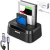 BENFEI Docking station per dischi rigidi BENFEI con funzione di clonazione offline UASP, dock a doppio alloggiamento USB-C per HDD e SSD da 2,5/3,5, velocità fino a 5 Gbps | Installazione senza attrezzi