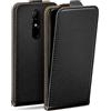 moex Custodia a libro per Nokia 5.1 Plus, con protezione a 360 gradi, con pellicola protettiva, in pelle PU, colore: nero