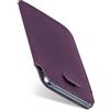 moex Slide Case Custodia a fondina per Apple iPhone 7 / iPhone 8, ultra sottile, in pelle vegana, custodia premium per cellulare, protezione totale a 360 gradi, Indaco - Viola