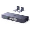 UGREEN Switch Ethernet Gigabit 16 Porte Montaggio Desktop o a Parete (con staffe a L) Hub Rete LAN 1000Mbps per Ufficio e Casa Multiporta RJ45 Compatibile con PC TV Stampante Telecamera Router