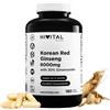 Hivital Foods Ginseng Rosso Coreano 6000 mg 180 capsule vegane per 6 mesi di trattamento