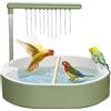 FARYODI Vasca per uccelli, doccia per cocorite, doccia per cocorite, uscita a cascata, design antiscivolo, fontana per laghetto per accessori gabbia, divertimento da bagno per inseparabili e nimfe
