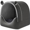 EUGAD Cuccia per Gatti Cani 2-in-1 Grande Casetta per Animali Domestici con Cuscino,Cuccia per Cani Interno Esterno Resistente all'inverno,Casa Morbida e Calda per Animali Randagi 65x55x60cm