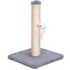 Nobleza - Tiragraffi per Gattini e Gatti Piccoli, Graffiatoio a Colonna in Sisal Naturale con Topolino Gioco, Protezione per Mobili, Base Quadrata in Morbido Peluche, Compatto, Grigio (25x25x35 cm)