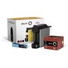 Delta Cafés Delta Q MiniQool - Confezione di caffettiera a capsule automatica - Serbatoio con capacità di 7 - Include 1 x 40 capsule Qalidus + 1 x 10 DeQafeinatus - Grigio