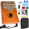 AKLOT 17 Chiave Kalimba elettrico,EQ Kalimbas Thumb Piano Marimba con pickup integrato Set di avvio professionale Kalimba per bambini principianti adulti