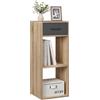 WOLTU Libreria da Terra, Unità di Stoccaggio a Cubo a 3 Livelli con Cassetto, Unità di Scaffale in Piedi Scaffale a Cubo Aperto, per Studio, Camera da Letto e Soggiorno, Rovere chiaro, SK055hei